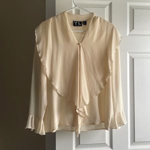 Vintage YL by Yair silk cream blouse
